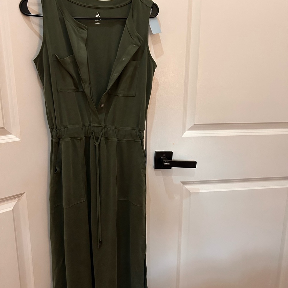 Olive Green Sleeveless Dress